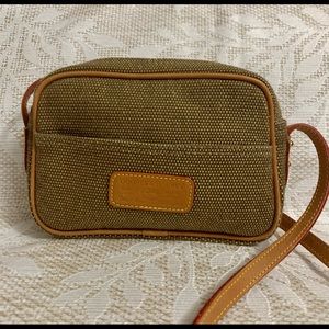 Dooney & Bourke Brown Canvas Mini Zip Top Purse